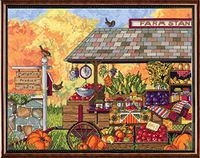 Janlynn Buck's County Farm Stand kruissteek borduurset, geteld, acryl, meerkleurig, 8,5 x 11 x 0,75 cm