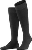 FALKE Energizing Wool met compressie wol katoen kniekousen heren grijs - maat 39-40