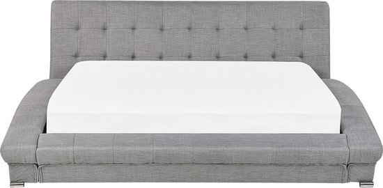 LILLE - Tweepersoonsbed - Grijs - 180 x 200 cm - Polyester