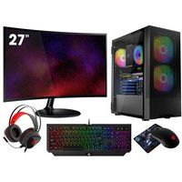 VIST PC Gaming Ryzen 7 Pro 4750G - Ram 32GB - RX VEGA8 - SSD 1TB M.2 - WIFI - LCD 27 - W11
