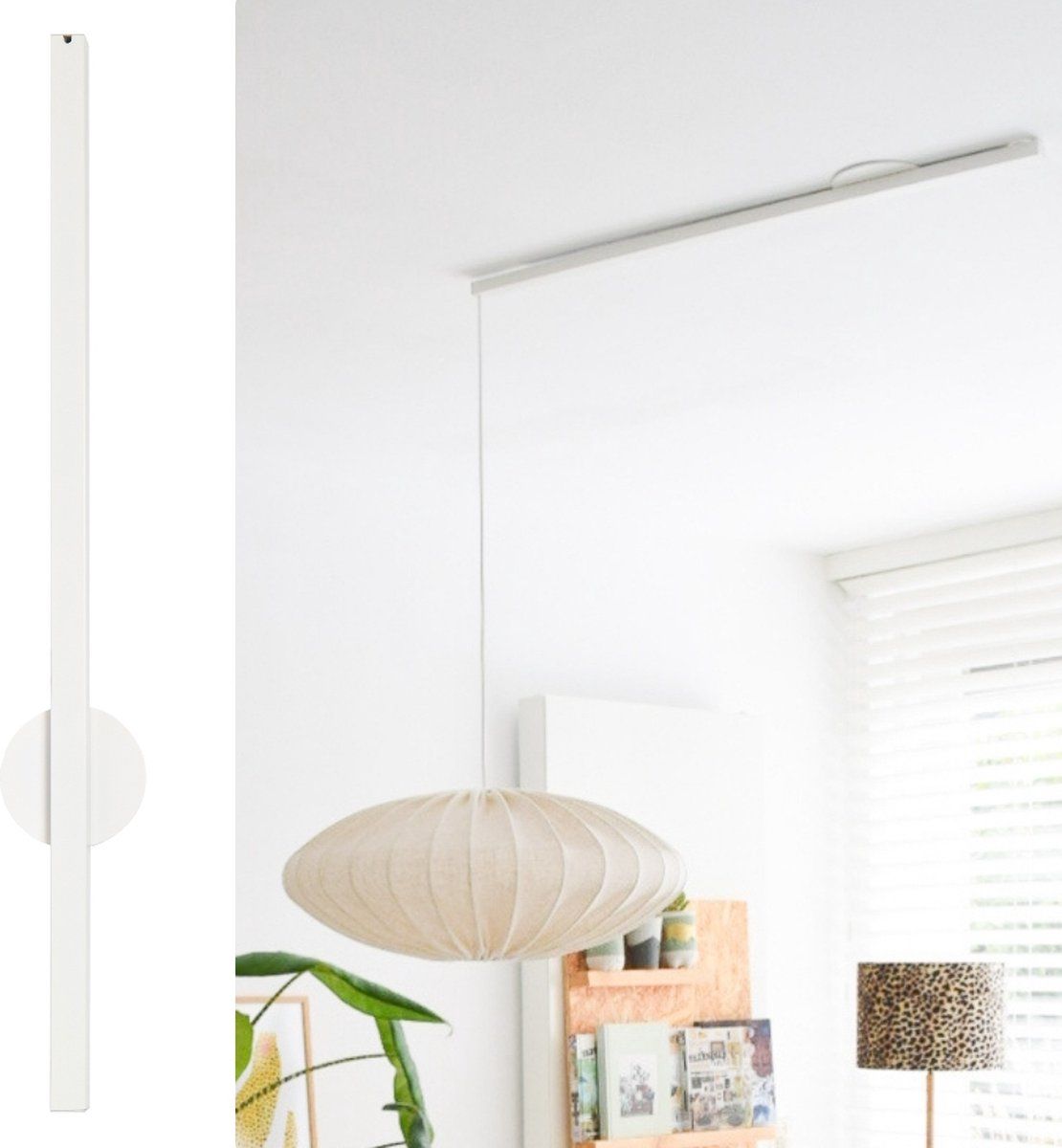 Lightswing Single 110cm - Ophangsysteem voor één Hanglamp - Mat Wit