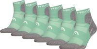 HEAD Wandelsokken All Climates Hiking Quarter - 6 paar - Halfhoge Hiking Sokken - Licht Groen - Maat 43/46