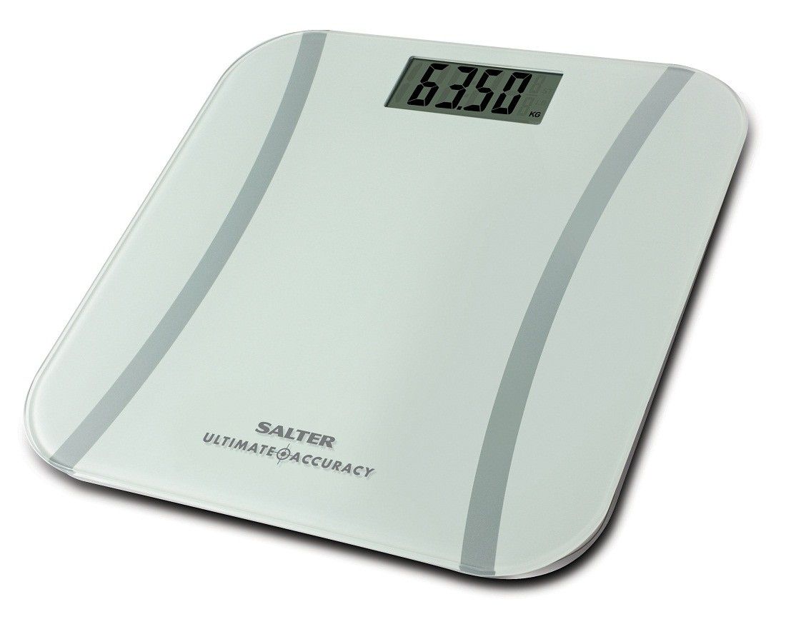 Salter 9073 WH3R Digitale Personenweegschaal - Grijs - Vierkant - 180kg - LCD