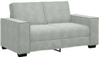 vidaXL Tweezitsbank Lichtgrijs Fluweel 160x78x84 cm