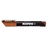 Kores K-Marker Permanente marker XP2, Beitel punt, bruin (Pack van 12)