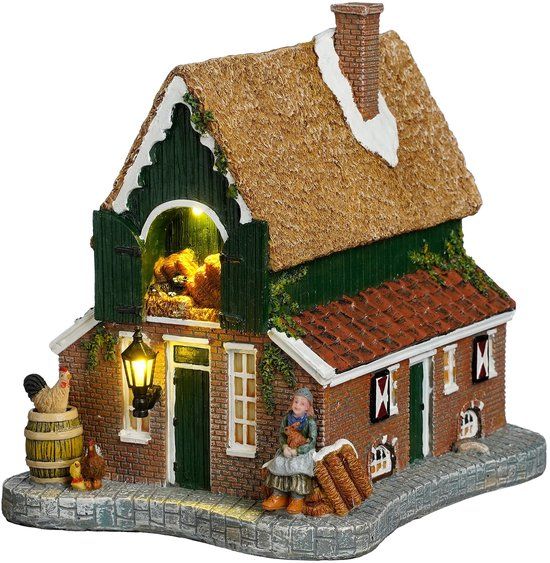 Luville Old Dutch Farmhouse Kunststof Bruin/Groen/Rood