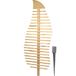 dobar® Design klimhulp bladvorm Fraxinus van massief hout voor rozen - XXL-ranksteiger decoratieve inkijkbescherming buiten met klimplanten tuin - 84 x 6,5 x 186 cm - natuur