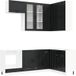 Maison Exclusive Porto Ensemble de cuisine 8 pièces en bois d'ingénierie noir