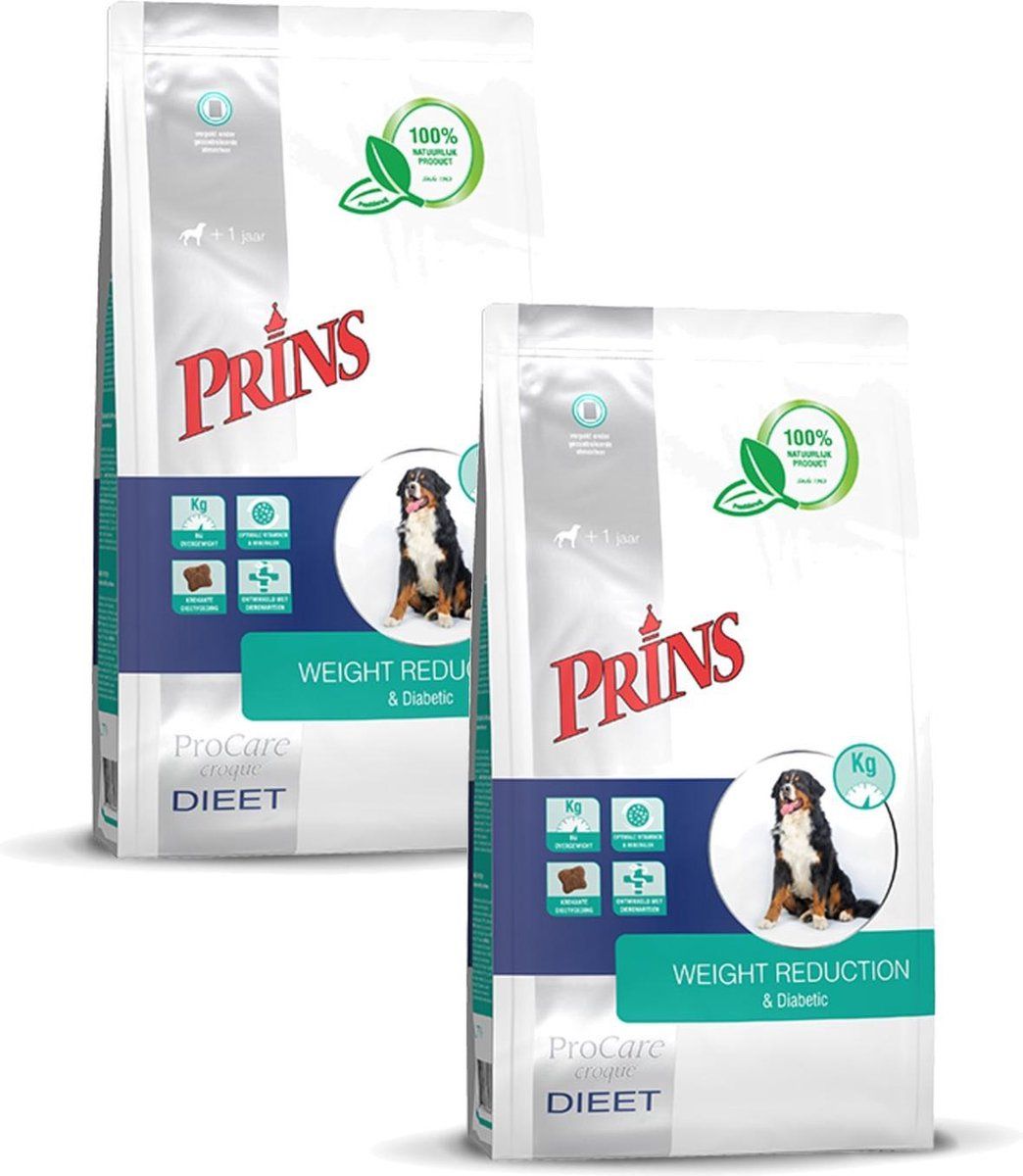 Prins Procare Croque Dieet Gewichtscontrole&Diabetes Gevogelte - 2 x 10 kg