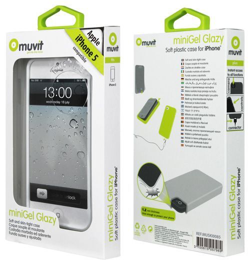 Muvit Glossy Case Minigel White Glazy For Apple Iphone 5