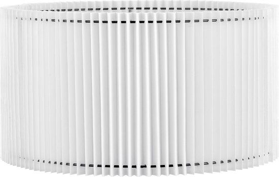 Home Sweet Home Papieren Gevouwen Lampenkap - Cilindrisch - Wit - ø40 x 22 cm - E27 fitting