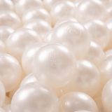 KiddyMoon 700 ∅ 7cm kinderballen speelballen voor ballenbad baby eenkleurige plastic ballen made in eu, pearl