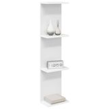 vidaXL Wandplank 2 st Wit 22 x 15 x 100 cm Bewerkt hout