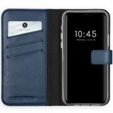 Selencia Lederen Booktype iPhone 12 6.1 inch Blauw