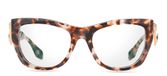Dita Icelus Lunettes De Vue Unisexe Havane Oeil De Chat 55mm
