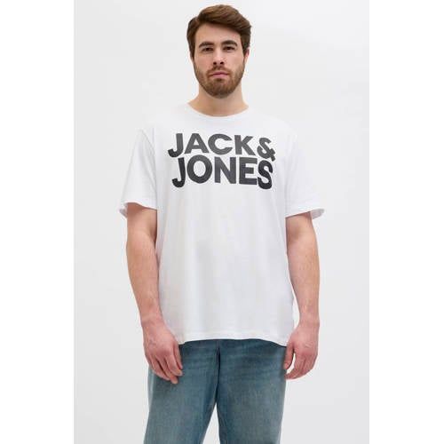JACK & JONES PLUS SIZE regular T-shirt wit