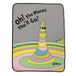 Franco Collectibles Dr. Seuss "Oh The Places you'll go" beddengoed superzacht micro raschel worp, 46" x 60", (officieel gelicentieerd product)