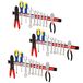 Bakaji Set van 3 magneetstrips, gereedschapshouder, magnetisch, voor aan de muur, voor gereedschap en messen, inclusief montageset (3 x 46 cm)