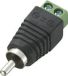 TRU COMPONENTS 735875 Cinch-connector Stekker, recht Aantal polen: 2 Zwart 1 stuk(s)