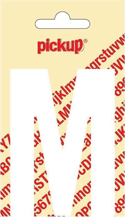 Pickup Plakletter Nobel 90 mm wit M
