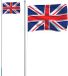vidaXL Vlag met vlaggenmast Verenigd Koninkrijk 6,08 m aluminium