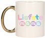 Bellatio Decorations Cadeau koffie/thee mok voor Mama - goud - liefste Mama - keramiek - 300 ml
