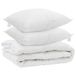 VidaXL All-season dekbed met kussen 3 st wit microvezel