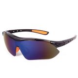 Hofftech Sport- en veiligheidszonnebril - krasbestendig - 100% UV-bescherming - blauw/zwart/oranje