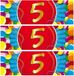 Bellatio Decorations 5 jaar leeftijd sticker - 10x - 19 x 6 cm - verjaardag versiering - feestartikelen