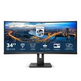 Philips 346B1C/00 34" QHD Curved Monitor - 3440x1440, 100Hz, USB-C, KVM, RJ45