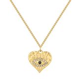 Eastside Ketting 45 cm Goudgeel Zirkonia Wit