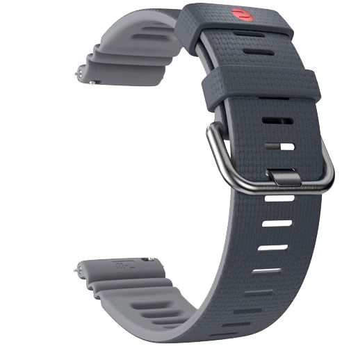 Polar Polar Siliconen Horlogeband 22mm Grijs S - M/L