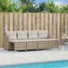 Maison Exclusive - Ensemble de meubles de jardin 5 pièces avec canapé et coussins, beige, en polyrotin