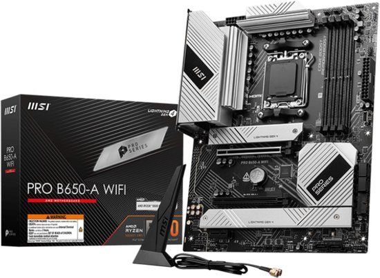 MSI PRO B650-A WIFI Moederbord ATX Socket AM5 AMD B650 DDR5