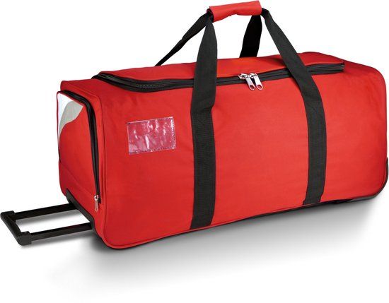 PROACT® Grote sporttas op wieltjes - 65 L PA534 - Red / White / Light Grey - One size