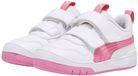 Puma Multiflex Sneakers Junior Unisex Wit - Roze Imitatieleer/Synthetisch