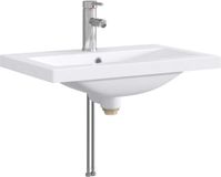 VidaXL Badkamer waskom chroom 61 x 40 x 16,5 cm metaal