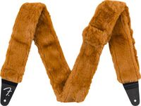 Fender Poodle Plush Strap, Rust - Gitaarband - oranje