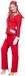 Wilbers Stewardess Kostuum Dames Rood Premium 4-delig - Maat 46