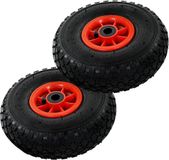 vidaXL Steekwagenwielen - 2 stuks - 3,00-4 - rubber