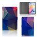 Samsung Book Case pour Samsung Galaxy Tab S6 Lite | S6 Lite (2022) Housse de protection pour tablette Polygon Dark