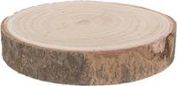 Merkloos Anna Paulowna boomschijf - bruin - hout - 23 cm
