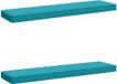 vidaXL - 2-delige - Coussin de banquette - VUGHT - 2 - pièces - 100% - Polyester - Turquoise