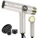 HITTIONA Ionen-haardroger, föhn met magneetdiffuser voor thuis en op reis | 110.000 rpm borstelloze motor voor snel drogen, led-display, 200 miljoen ionen, dubbele spanning, geschikt voor alle
