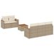 vidaXL Loungeset met kussens, polyrotan, beige