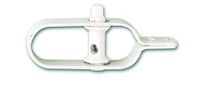 Chapuis 870/2BL, verstijver, wit, draadspanner, tuinhek, palen, waslijn, onmisbaar voor het spannen van staal, voor spandraad, diameter 3,5 mm, lengte 95 mm, 1 verpakking