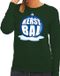 Bellatio Decorations Shoppartners Bv Foute kersttrui kerstbal blauw op groene sweater voor dames - kersttruien XL