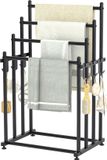 Duerté Handdoekrek XL 110x55x40 cm - Staand Handdoekrek Badkamer Zwart