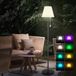 Lampe sur pied à énergie solaire pour extérieur, avec télécommande et capteur de lumière, RGBW, dimmable, rechargeable sans fil, étanche. Lampe de sol pour intérieur, terrasses et jardins