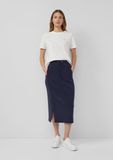 s.Oliver Midi rok in gemengde modal met elastische taille voor dames